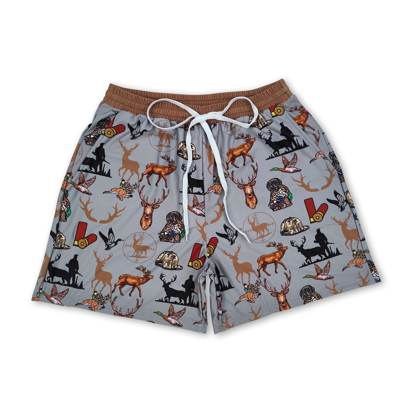 Duck deer dog summer adult men swim trunks