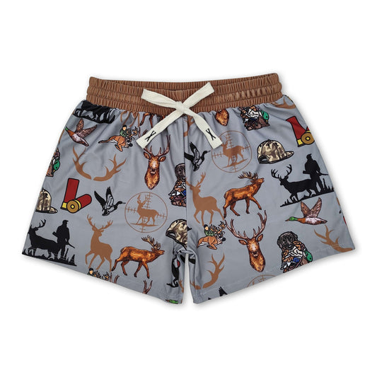 Duck deer dog kids boys summer swim trunks