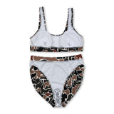 Brown camo adult women summer swimsuit