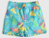 Colorful Leaves boys summer swim trunks