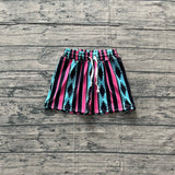 Light blue aztec stripe western kids boys swim trunks