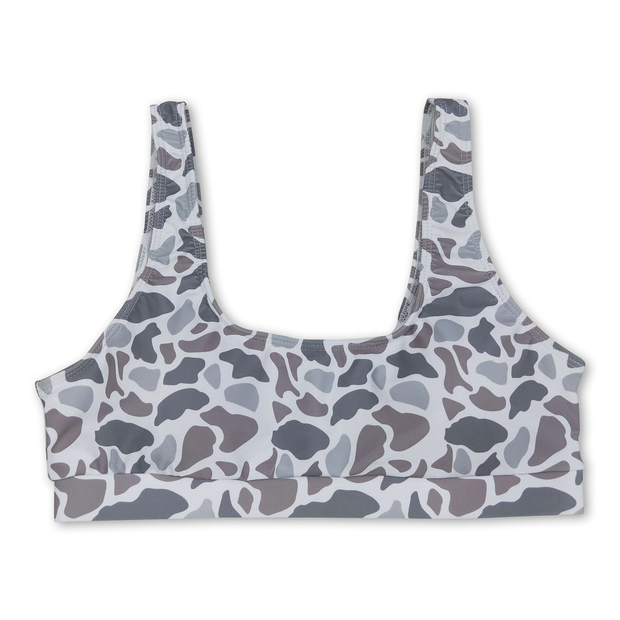 Grey camo adult women summer swim top