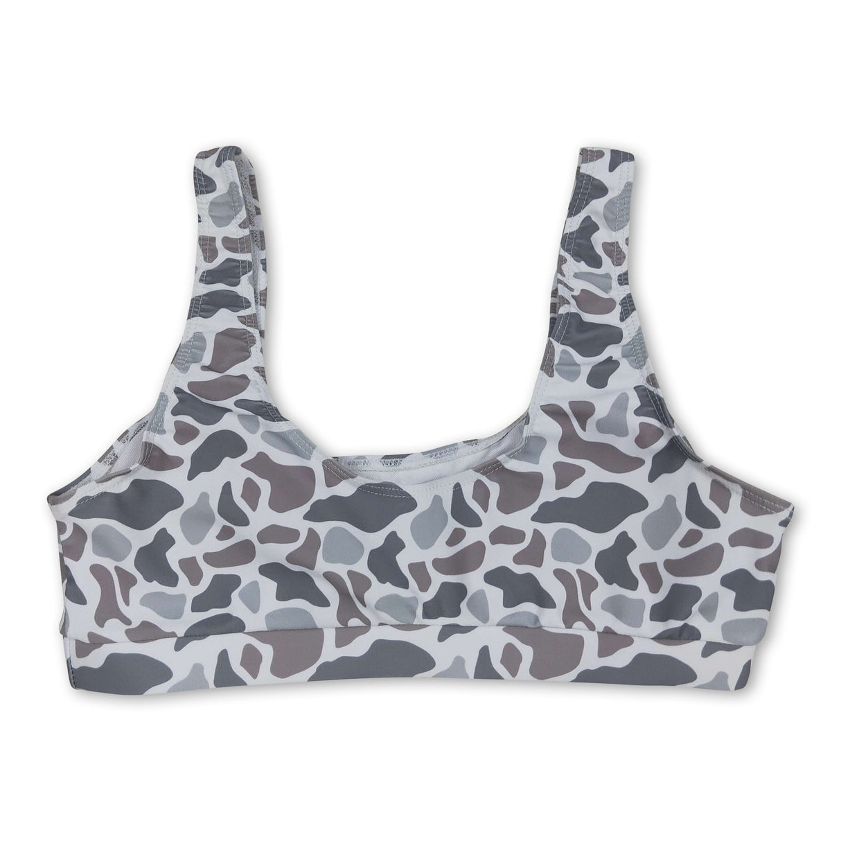 Grey camo adult women summer swim top