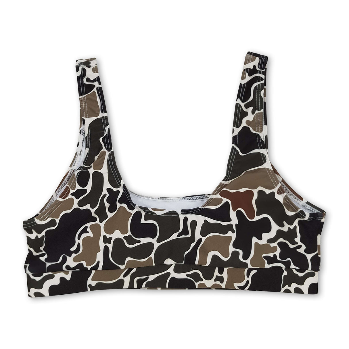 Dark camo adult women summer swim bottom