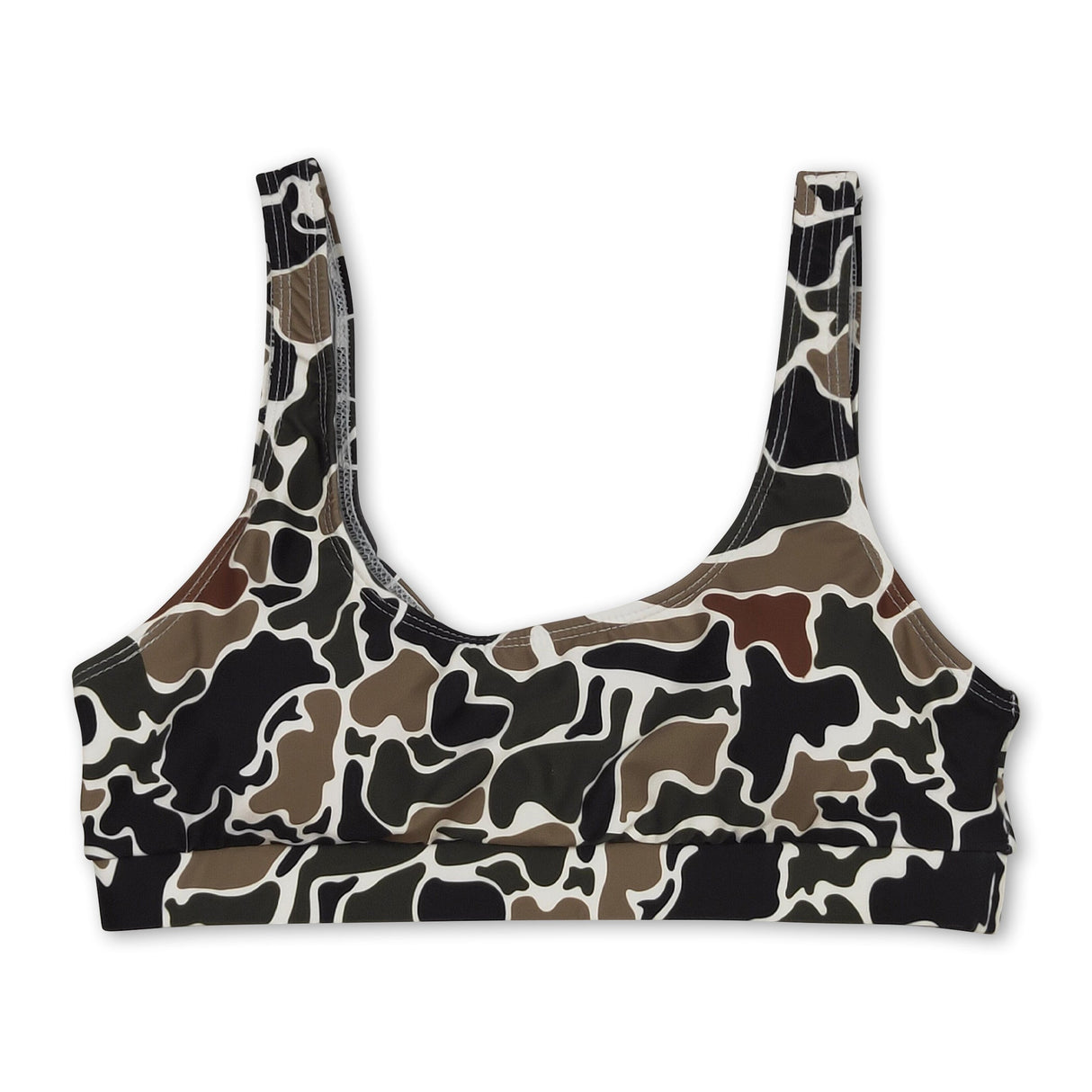 Dark camo adult women summer swim bottom
