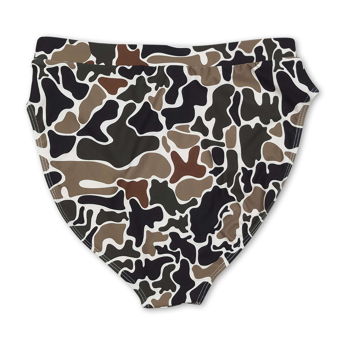 Dark camo adult women summer swim top