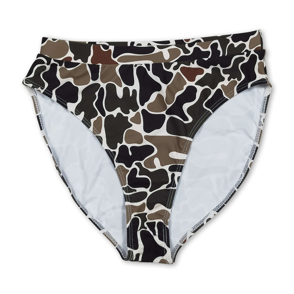 Dark camo adult women summer swim top