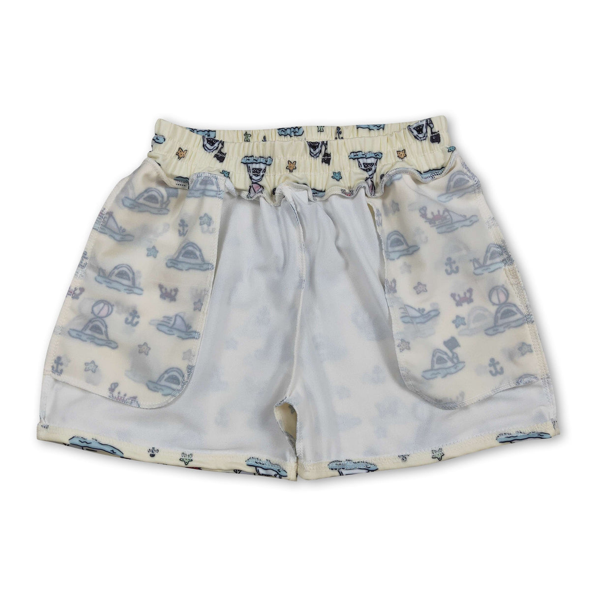 Boat crab anchor kids boys summer swim trunks