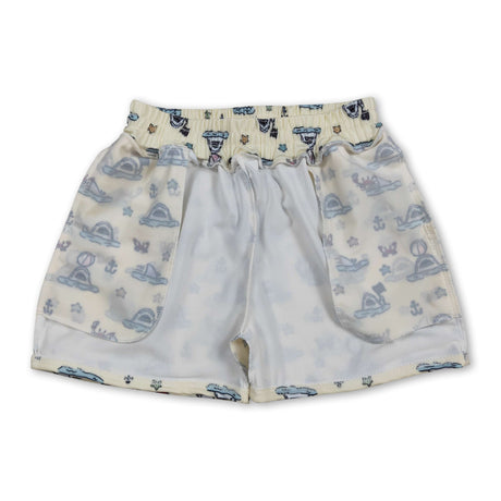 Boat crab anchor kids boys summer swim trunks