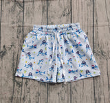 Shark boat pineapple kids boys summer swim trunks