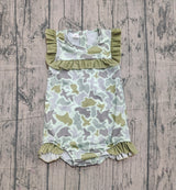 Ruffle camo duck hunting baby girls one piece swimsuit