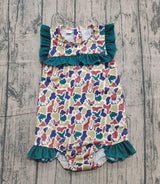 Ruffle camo deer duck fishing hunting baby girls swimsuit