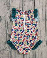 Ruffle camo deer duck fishing hunting baby girls swimsuit