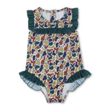 Ruffle camo deer duck fishing hunting baby girls swimsuit