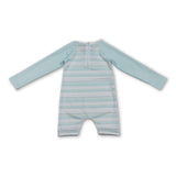 Long sleeves stripe baby boy summer swimsuit