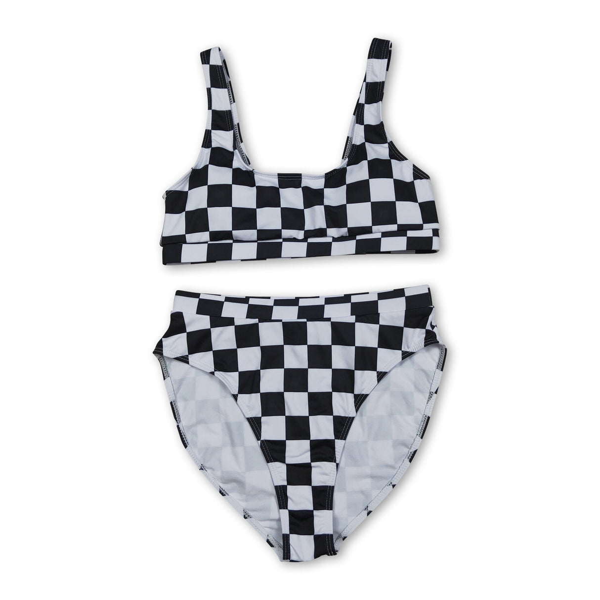 Black plaid adult women summer swimsuit
