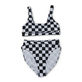 Black plaid adult women summer swimsuit