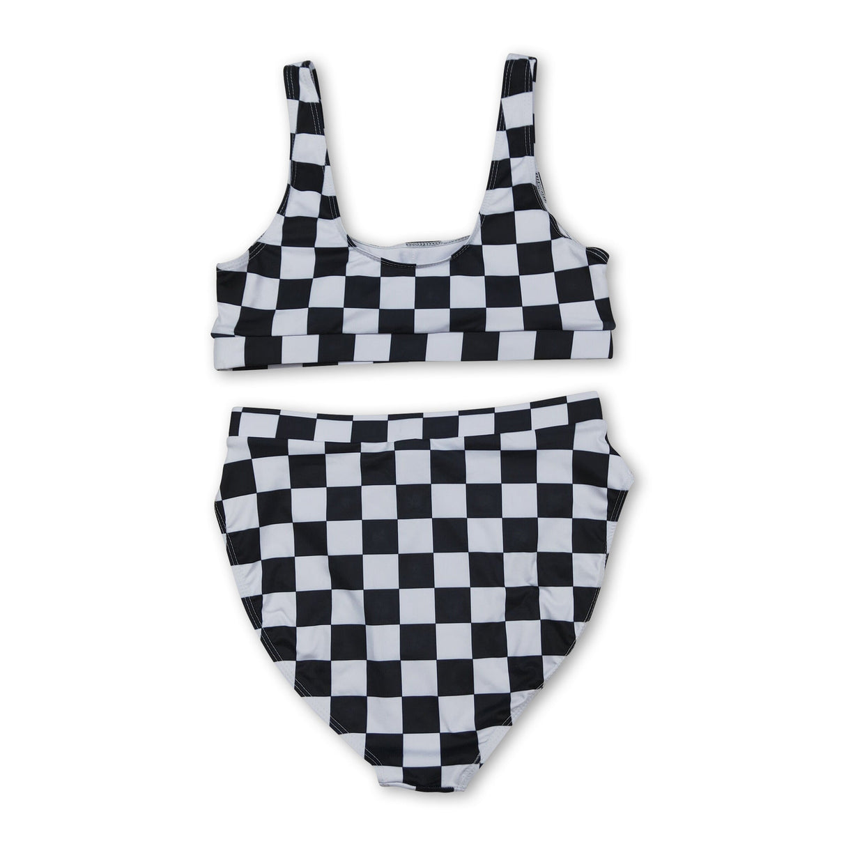 Black plaid adult women summer swimsuit
