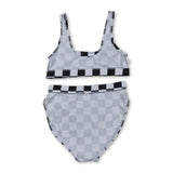 Black plaid adult women summer swimsuit