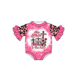 Silly rabbit easter is for jesus leopard baby girls romper