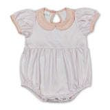 Pink plaid baby girls sprint summer romper
