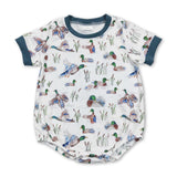 Short sleeves duck baby boys summer romper