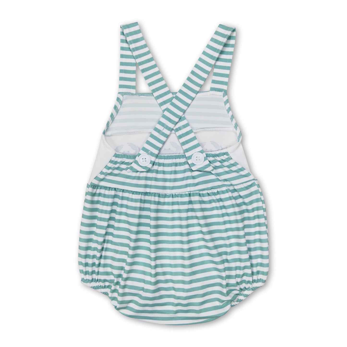 Stripe sleeveless crab baby girl summer romper