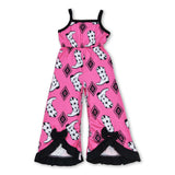 Straps boots aztec bows girls western jumpsuit