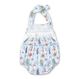 Starfish octopus fish halter baby girls romper