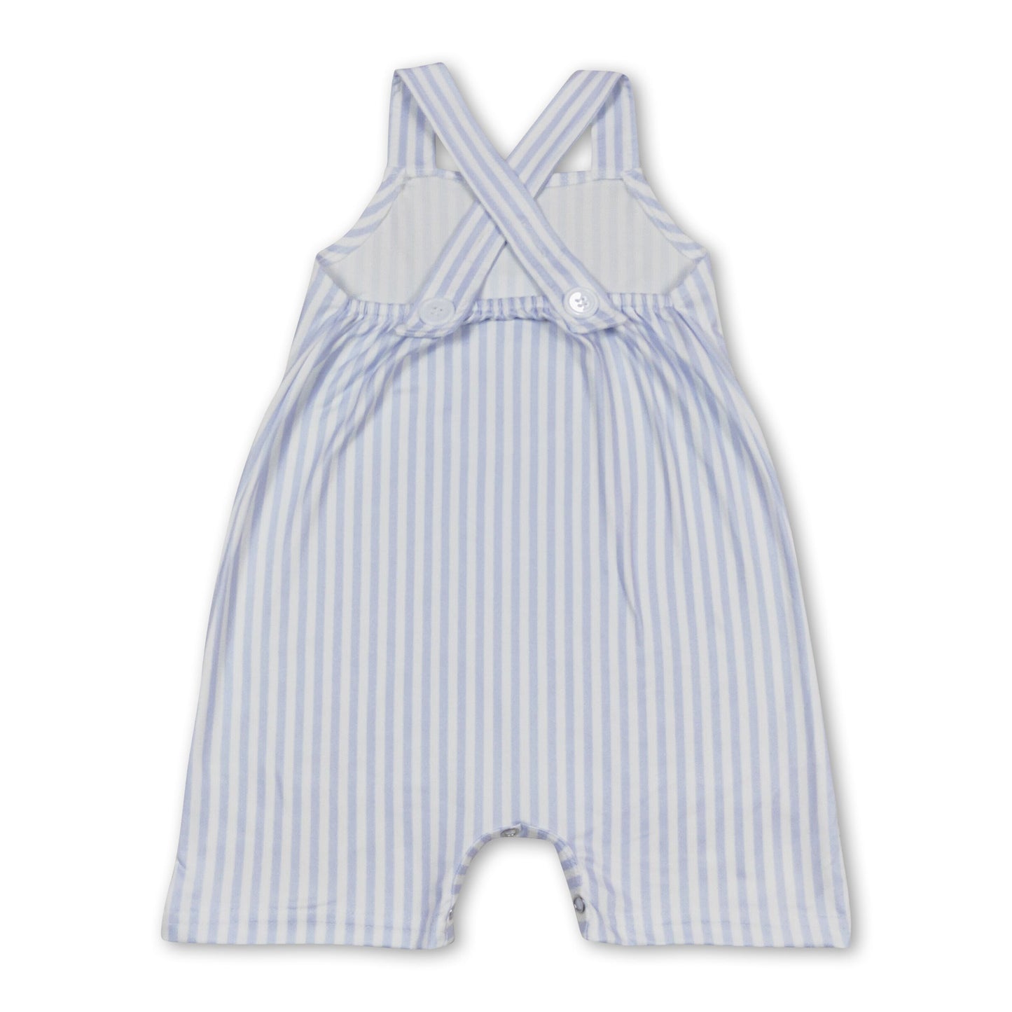 Stripe straps pocket baby boy summer romper