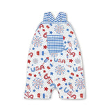 Strap firework popsicle USA baby boys 4th of july romper