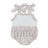 Straps starfish baby girls ruffle summer romper