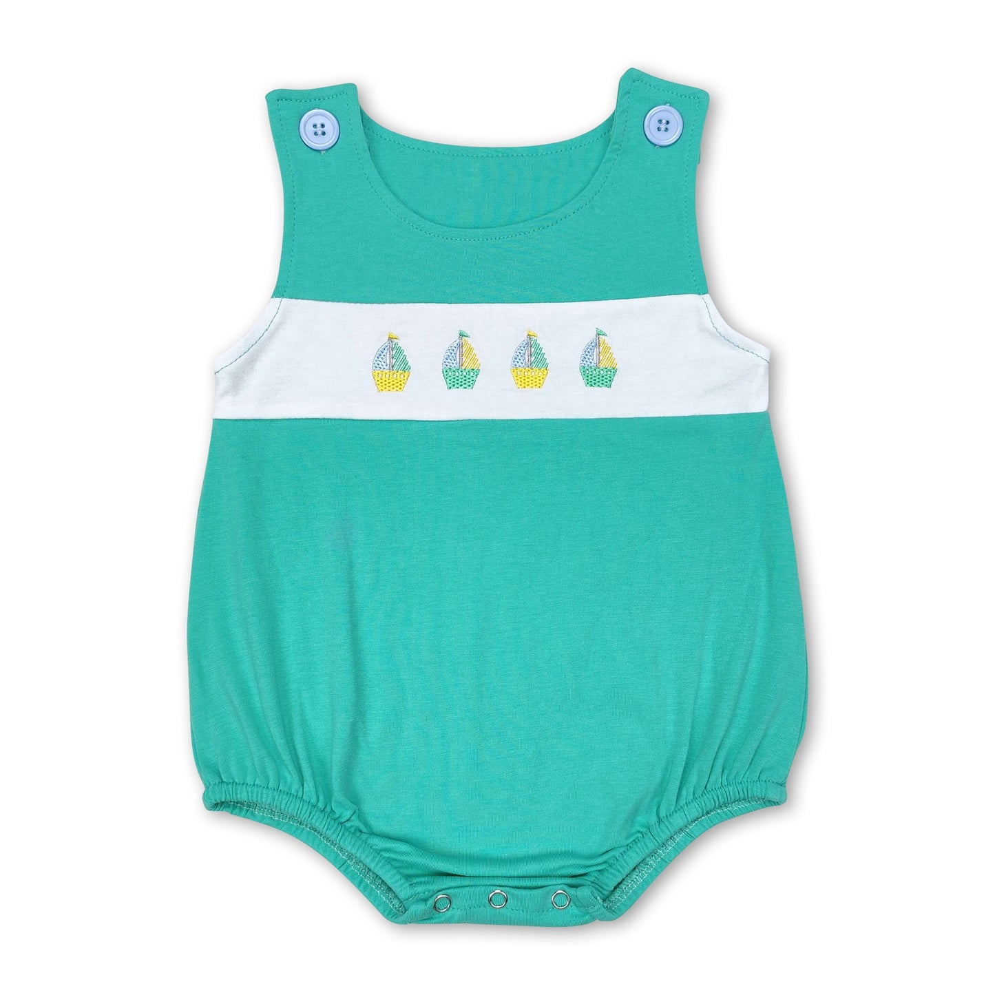 Sleeveless boat baby boy summer romper