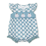 Flutter sleeves pumpkin baby girls fall romper