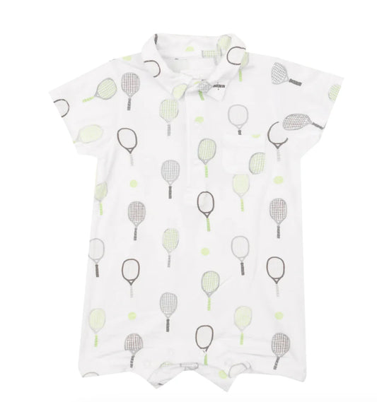 Short sleeves tennis baby boy polo romper