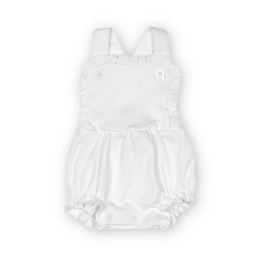 White cotton straps baby girls summer bubble