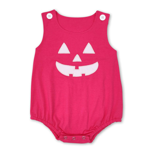 Hot pink sleeveless baby girls Halloween romper