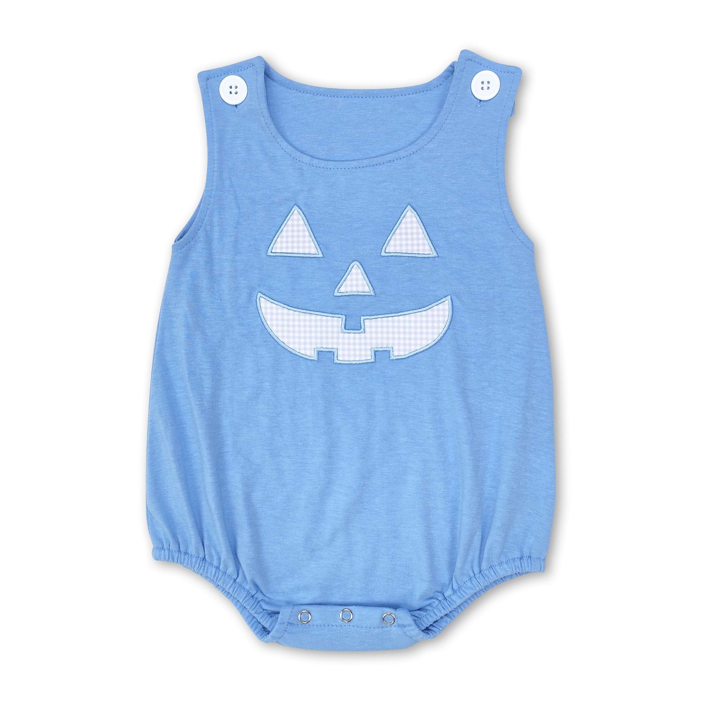 Light blue sleeveless baby boys Halloween romper