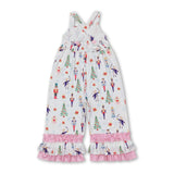 Straps ballet king Christmas tree kids girls overalls