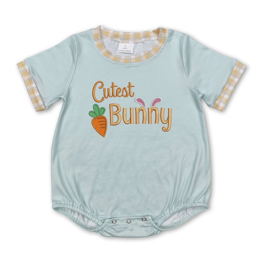 Cutest bunny carrot baby boy Easter romper