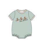 Short sleeves wild and free duck baby boys romper