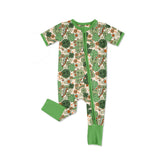 Short sleeves smile clover lucky baby St Patrick's romper