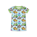 Short sleeves cars toy baby boy summer romper