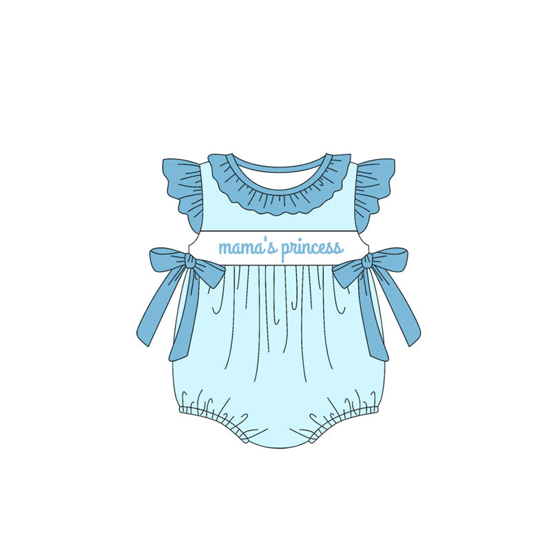 Flutter sleeves mama's princess baby girls romper