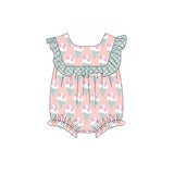 Ruffle ice cream baby girls summer romper