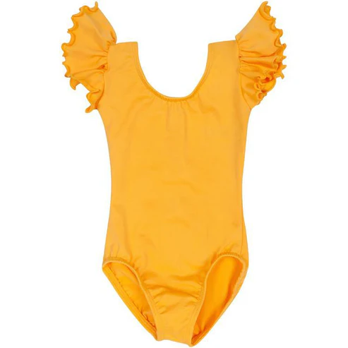 Yellow flutter sleeves baby girls summer romper