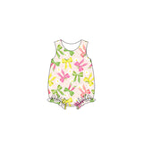 Sleeveless watermelon bows baby girls summer romper