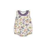 Ruffle sleeveless floral baby girls summer romper