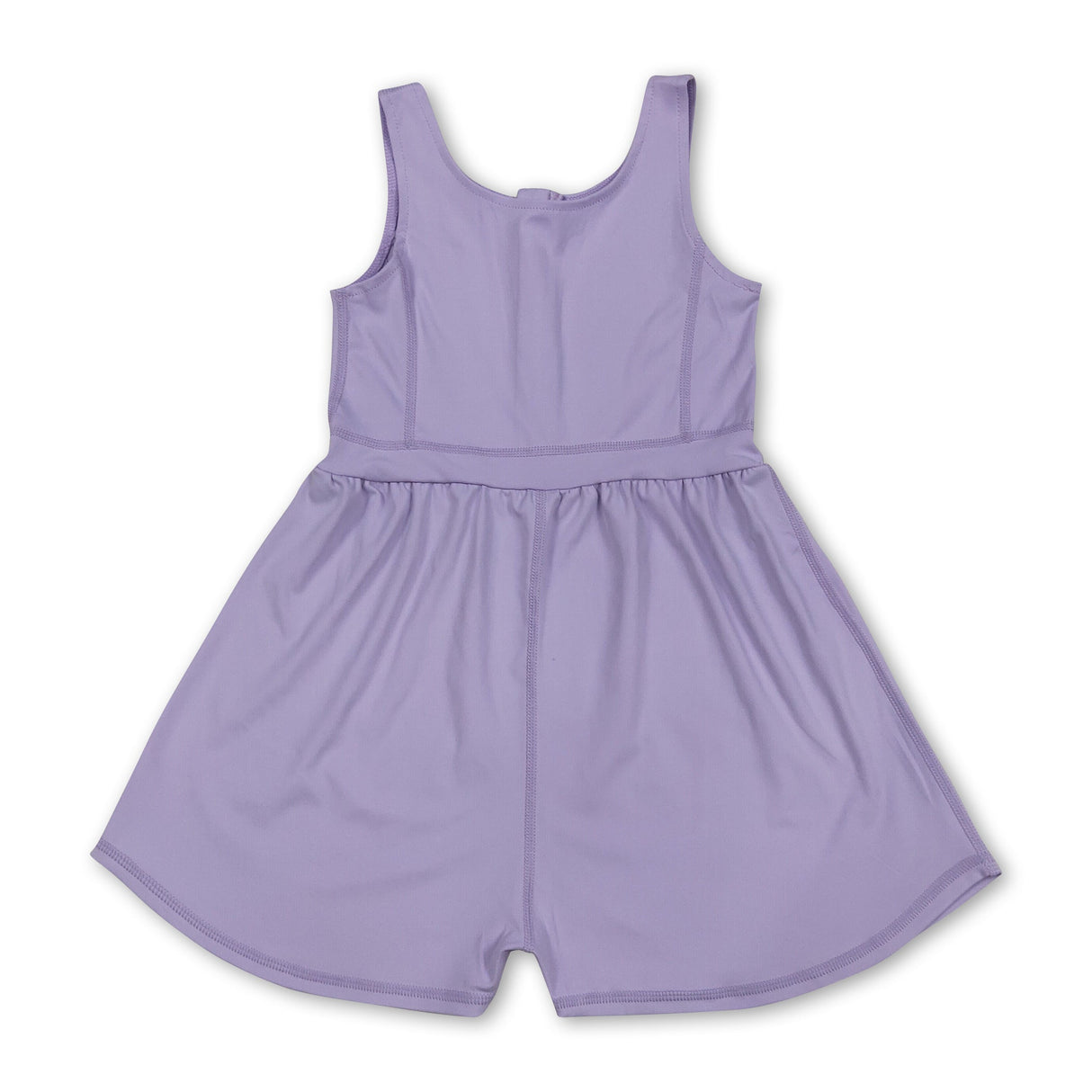 Sleeveless lavender kids girls active wear jumpsuit