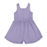 Sleeveless lavender kids girls active wear jumpsuit